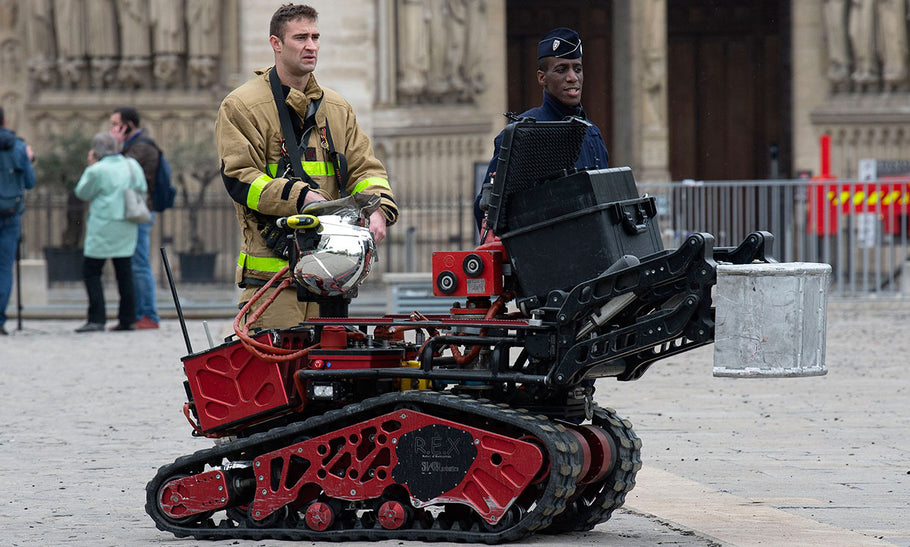 Firefighting robots going where no man can go. Literally.