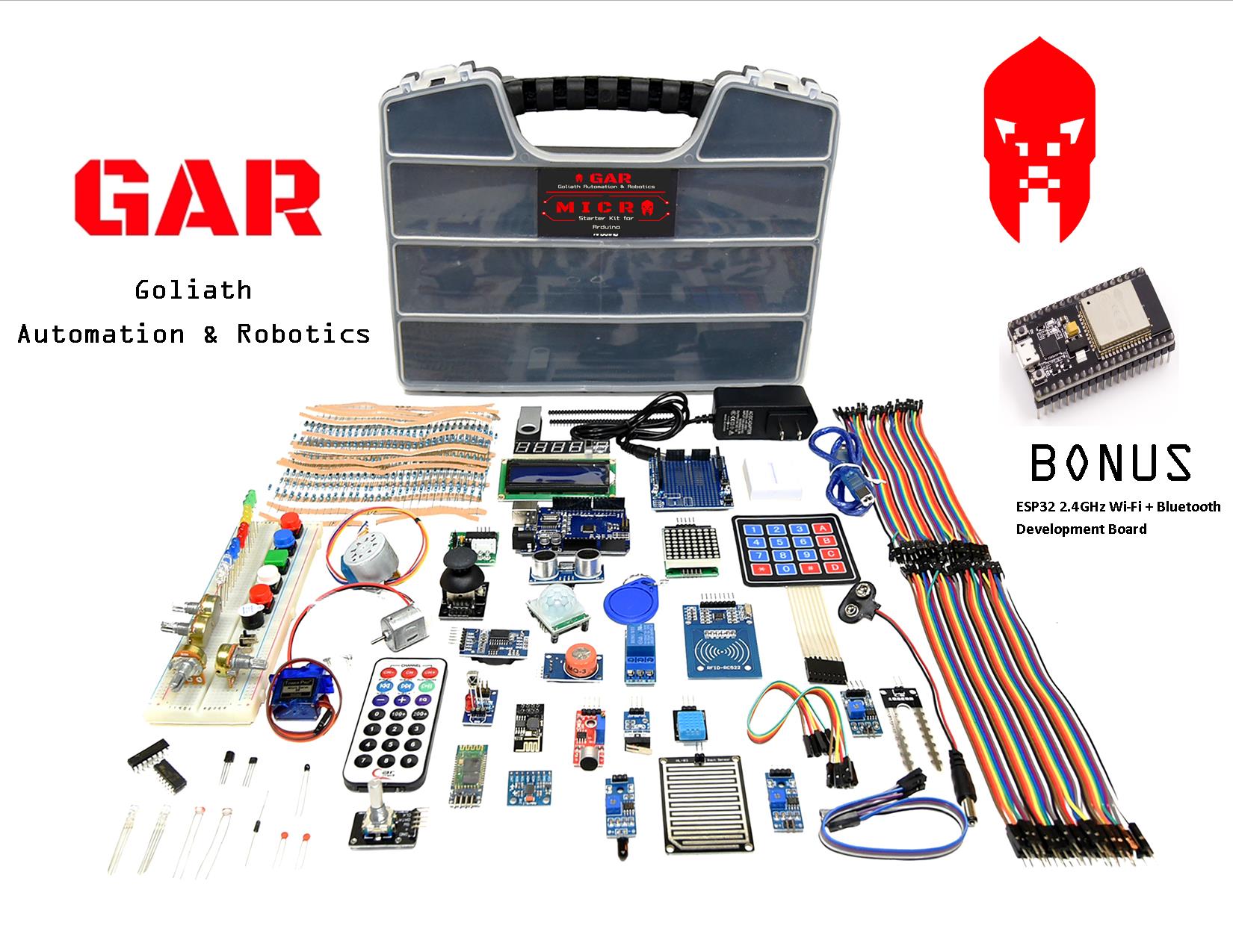 GAR Micro Starter Kit for Arduino – Goliath Automation & Robotics